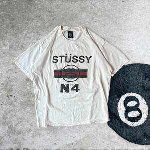 Vintage Stussy N4 Graphic Tee - Y2K Streetwear - Size Large
